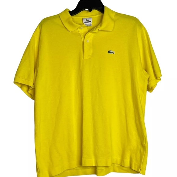 🚫 LACROSSE Yellow Gold Golf Shirt Size Large (9) - Picture 1 of 6